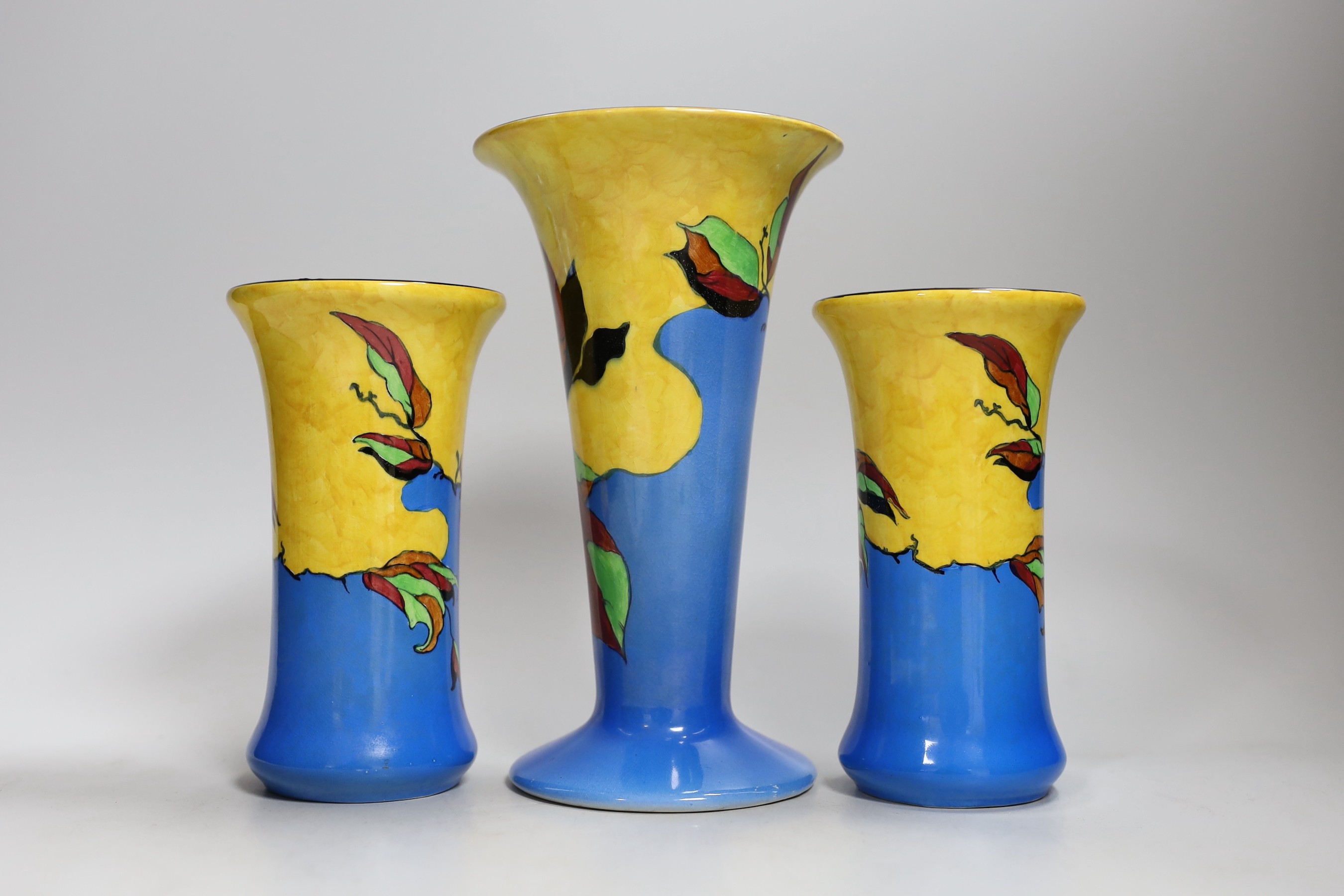 Wilkinson's Indian Summer group of three vases and an ash tray